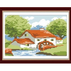 7217 Мозаика Cristal 'Домик мельника', 20*20 см