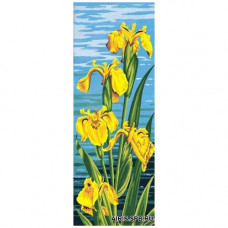 MRC62-185 Канва с рисунком MARGOT 'Ирисы' 25*60 см