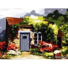 SE926-251 Канва с рисунком SEG de Paris 'Хижина' 40*50 см