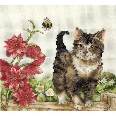 PCE591 Кошка с цветами (Cat with Flowers)
