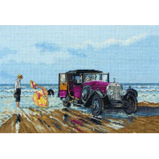 PCE760 Винтажный Ролс Ройс на пляже (Vintage Rolls on the Beach)